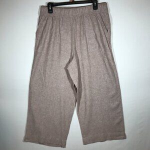 Sigrid Olsen Women's Medium Brown Linen Blend Wide Leg Casual Pants